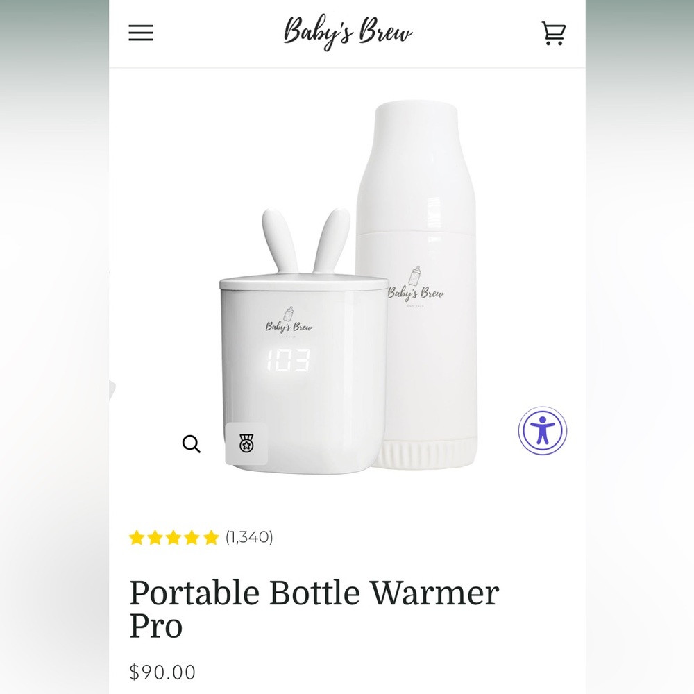 NWT Baby’s Brew portable bottle warmer Pro